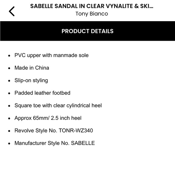 Tony Bianco Sabelle Sandal (Clear) - Picture 7 of 7